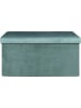 Rétro Chic Sitztruhe "Giulia" in Petrol - (B)77 x (H)38 x (T)38 cm
