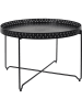 Rétro Chic Couchtisch "Seville" in Schwarz - (H)48 x Ø 78 cm