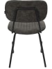 Rétro Chic 2-delige set: eetkamerstoelen "Taylor" grijs - (B)41,5 x (H)93 x (D)45 cm