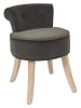 Rétro Chic Hocker "Eleonor" in Anthrazit - (B)49 x (H)58 x (T)47 cm