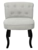 Rétro Chic Hocker "Eleonor" in Grau - (B)60 x (H)68 x (T)54 cm