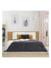 THE HOME DECO FACTORY Bedsprei antraciet/wit - (L)220 x (B)180 cm