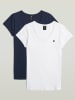 G-Star 2-delige set: shirts wit/donkerblauw