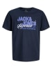 JACK & JONES Junior Koszulka "Logo" w kolorze granatowym
