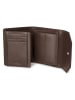 Puccini Skórzany portfel "Vulcano" w kolorze brązowym - 12,5 x 10,5 x 2,5 cm