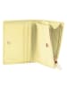 Puccini Skórzany portfel "Zen" w kolorze żółtym - 11,5 x 8,5 x 2 cm