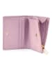 Puccini Skórzany portfel "Zen" w kolorze jasnoróżowym - 8,5 x 11,5 x 2 cm