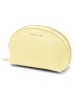 Puccini Leder-Kosmetiktasche "Zen" in Gelb - (B)13,5 x (H)8,5 x (T)5,5 cm 