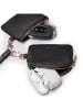 Puccini Skórzany brelok "Zen" w kolorze czarnym z dwoma saszetkami - 10 x 8 x 2 cm