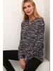 Kaffe Bluse in Schwarz/ Braun