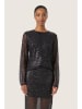 Soaked in Luxury Paillettenbluse zwart