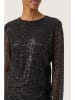 Soaked in Luxury Paillettenbluse zwart