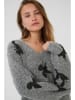 CULTURE Pullover in Grau/ Schwarz