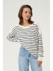 Kaffe Pullover "Lizza" in Weiß/ Schwarz