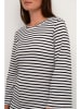 Kaffe Longsleeve "Liddy" in Schwarz/ Weiß
