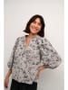 Kaffe Bluse in Hellgrau/ Creme