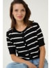 Kaffe Cardigan "Lizza" in Schwarz/ Weiß