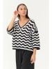 Kaffe Pullover in Schwarz/ Weiß