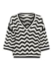 Kaffe Pullover in Schwarz/ Weiß