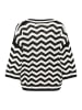 Kaffe Pullover in Schwarz/ Weiß
