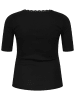 KAFFE curve Koszulka w kolorze czarnym