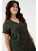 Kaffe Bluzka w kolorze czarno-oliwkowym