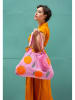 Fritzi aus Preußen Shopper "Frida Kahlo" in Rosa/ Orange - (B)42 x (H)29 x (T)15 cm