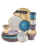 Moritz & Moritz 16tlg. Geschirrset "Copa" in Beige/ Blau/ Lila