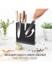 Moritz & Moritz Messerblock in Schwarz - (B)25 x (H)23 x (T)10 cm