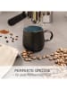 Moritz & Moritz 6-delige set: koffiekoppen "Solid" zwart/blauw - 400 ml
