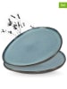 Moritz & Moritz 2er-Set: Servierteller "Organic" in Hellblau - Ø 29 cm 