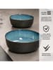 Moritz & Moritz 2-delige set: serveerschalen "Organic" grijs/blauw - Ø 23 cm