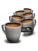 Moritz & Moritz 6er-Set: Tassen "Organic" in Grau/ Orange - 380 ml