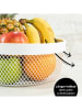 Moritz & Moritz Roestvrijstalen fruitmand wit - Ø 25 cm