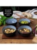 Moritz & Moritz 4-delige set: misokommen "Vida" zwart/blauw - Ø 12 cm