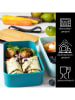 Moritz & Moritz Lunchbox "Bento" in Türkis/ Hellbraun - 1,36 l