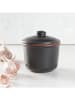 Römertopf Knoblauchtopf "Mini" in Schwarz/ Orange - 600 ml