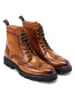 British Passport Leder-Boots in Hellbraun