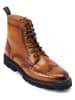 British Passport Leder-Boots in Hellbraun