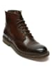 British Passport Leder-Ankle-Boots in Braun