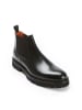 British Passport Leder-Chelsea-Boots in Schwarz