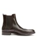British Passport Leder-Chelsea-Boots in Dunkelbraun