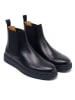 British Passport Leder-Chelsea-Boots in Schwarz
