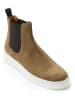 British Passport Leder-Chelsea-Boots in Beige