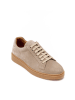 British Passport Leder-Sneakers in Taupe