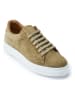 British Passport Leder-Sneakers in Khaki