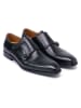 British Passport Leren monkstraps zwart