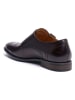 British Passport Leder-Monkstraps in Braun