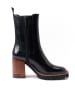 British Passport Leder-Chelsea-Boots in Schwarz