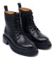 British Passport Leder-Boots in Schwarz